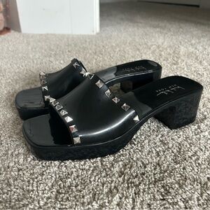 Heeled Sandals with Studs